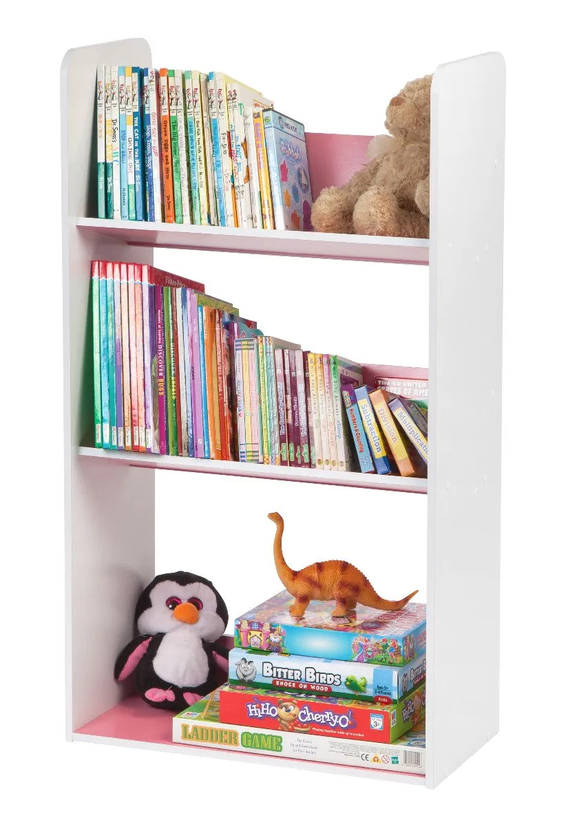 3-Tier Tilted Book Shelf Rack – Modern Space-Saving Display Organizer