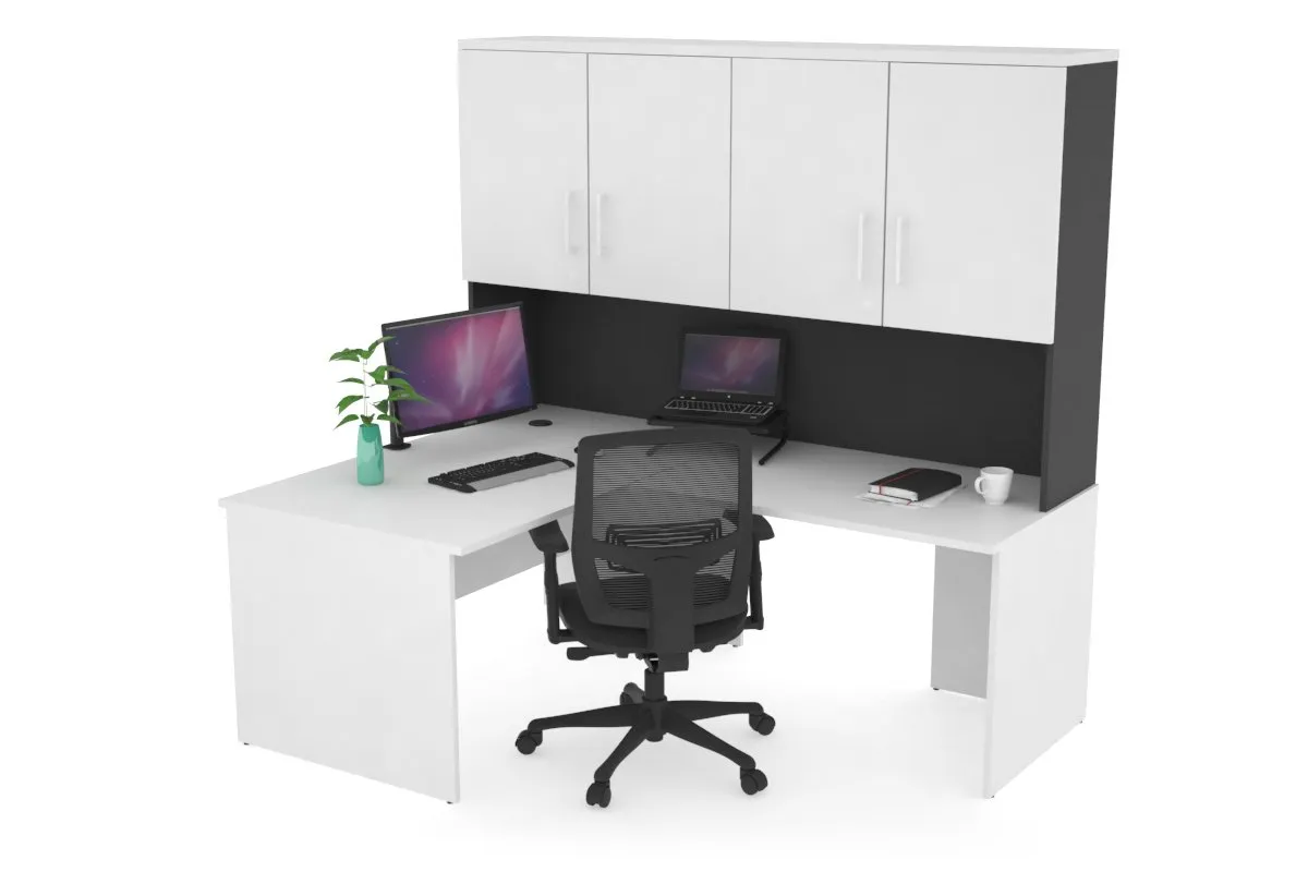 Uniform Panel Return Desk - Hutch with Doors [1200L x 1600W]