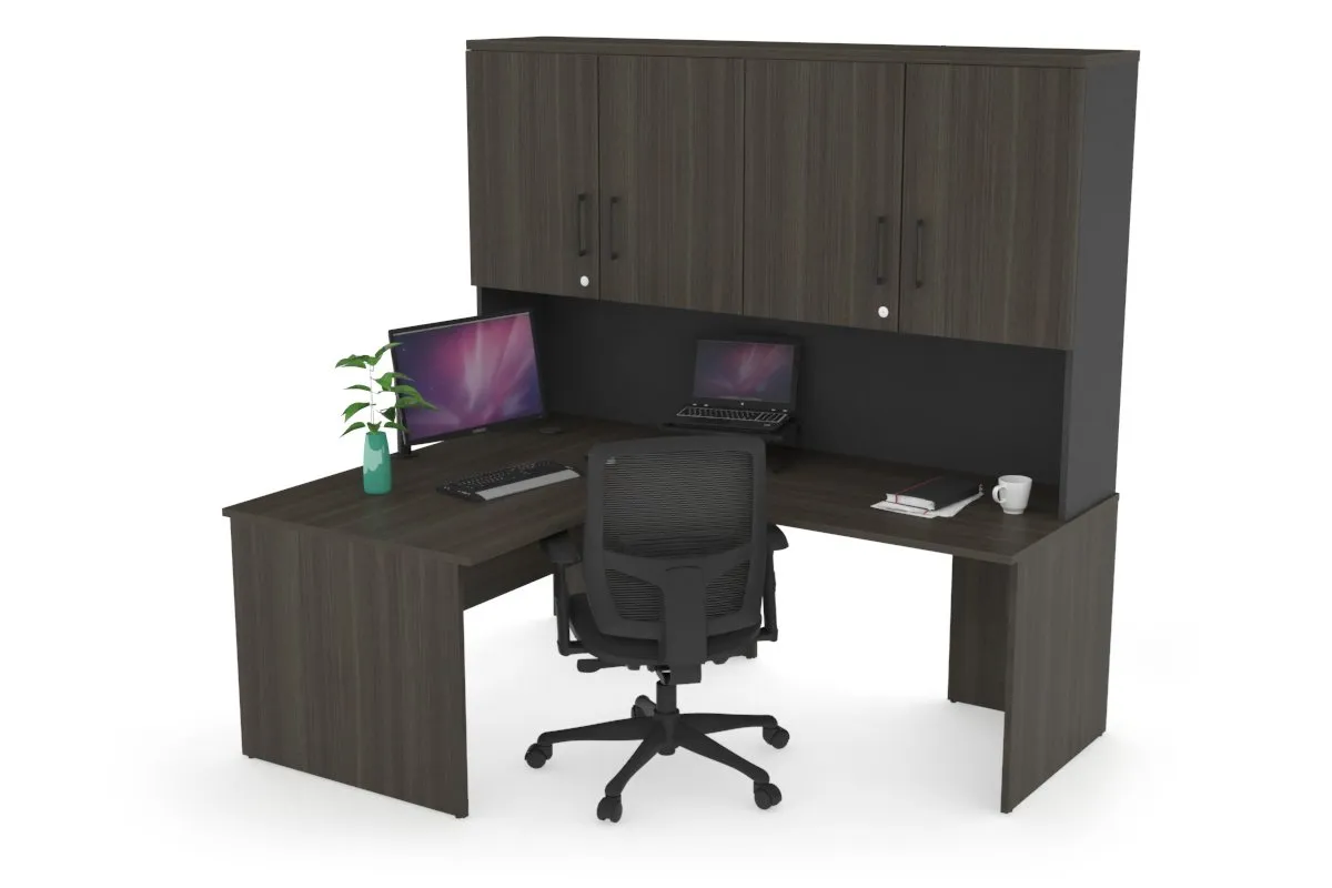 Uniform Panel Return Desk - Hutch with Doors [1200L x 1600W]