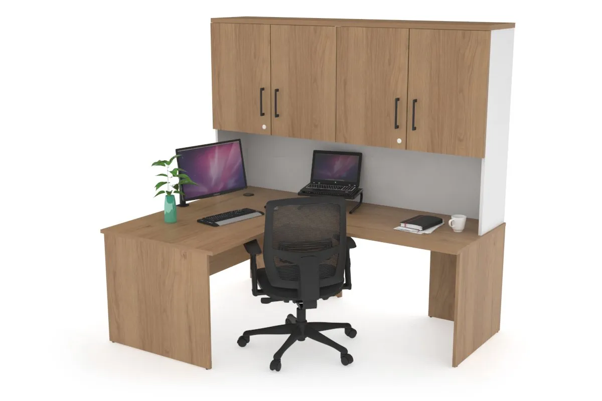 Uniform Panel Return Desk - Hutch with Doors [1200L x 1600W]