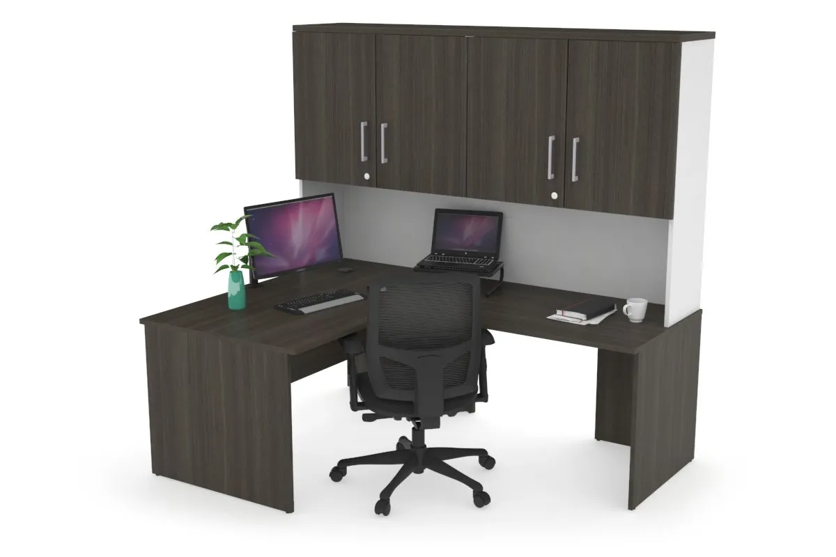 Uniform Panel Return Desk - Hutch with Doors [1200L x 1600W]