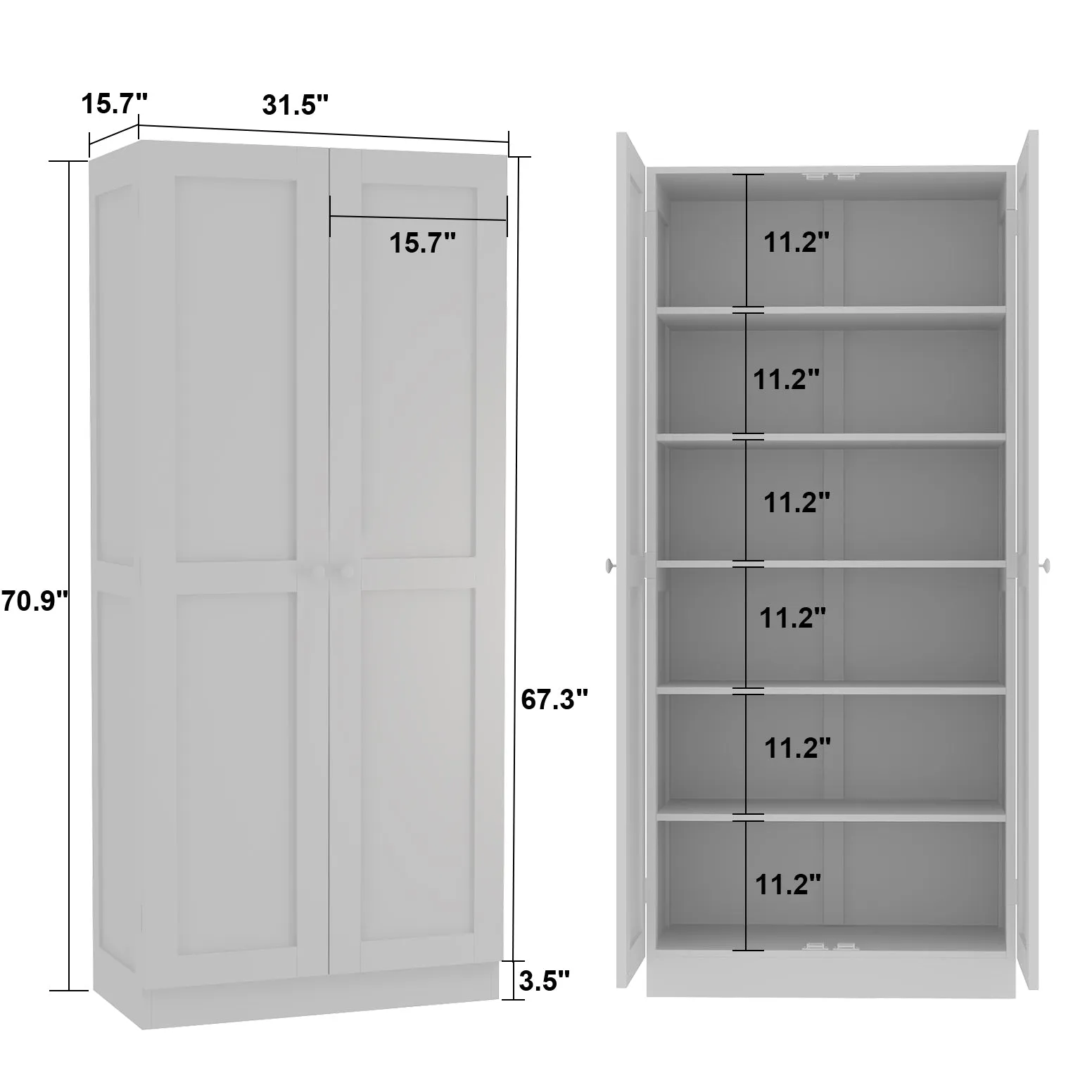 White Lacquer Bookcase Display Cupboard with 2 Glass Doors