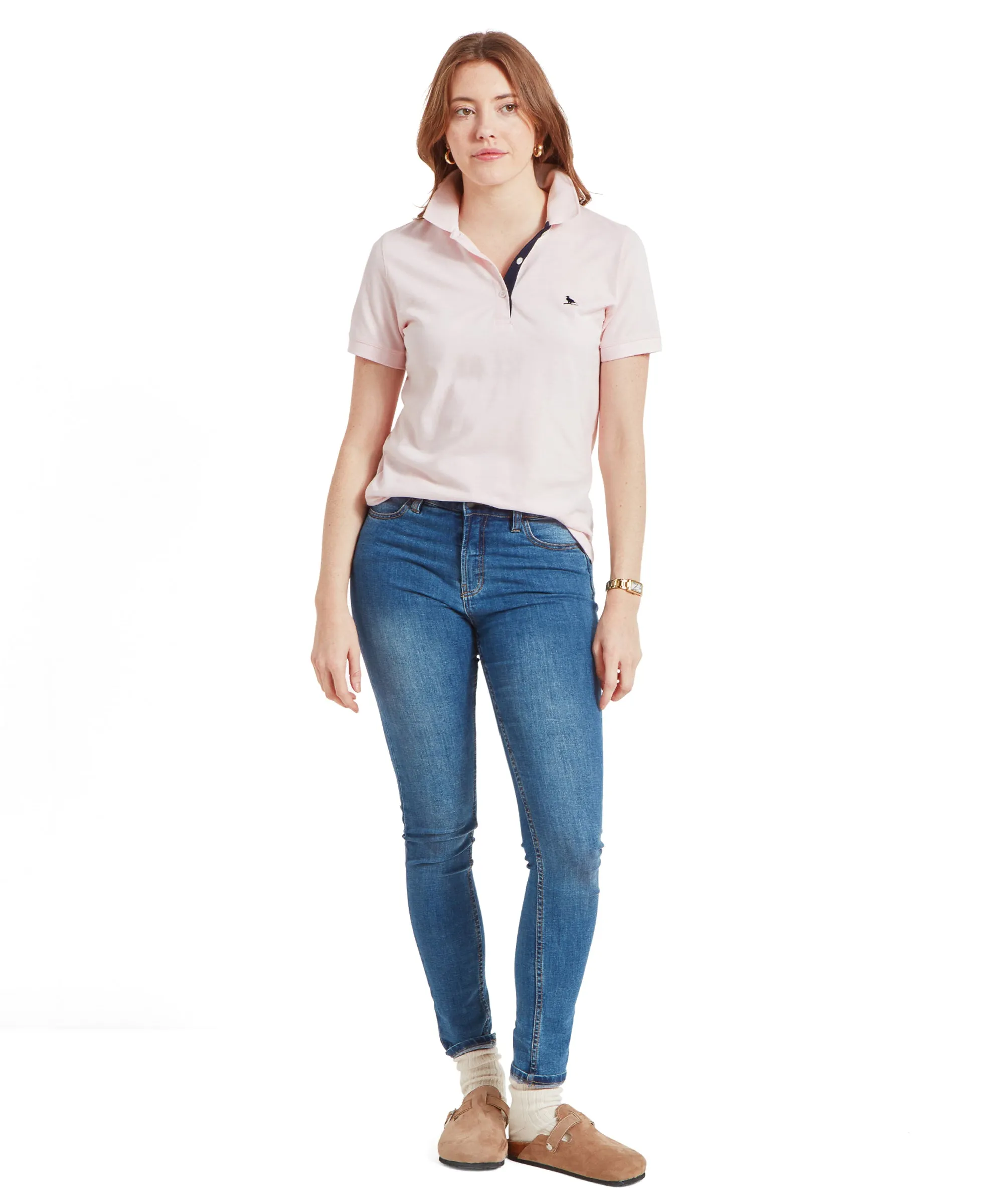 Women's St Ives Polo Shirt - Pale Pink