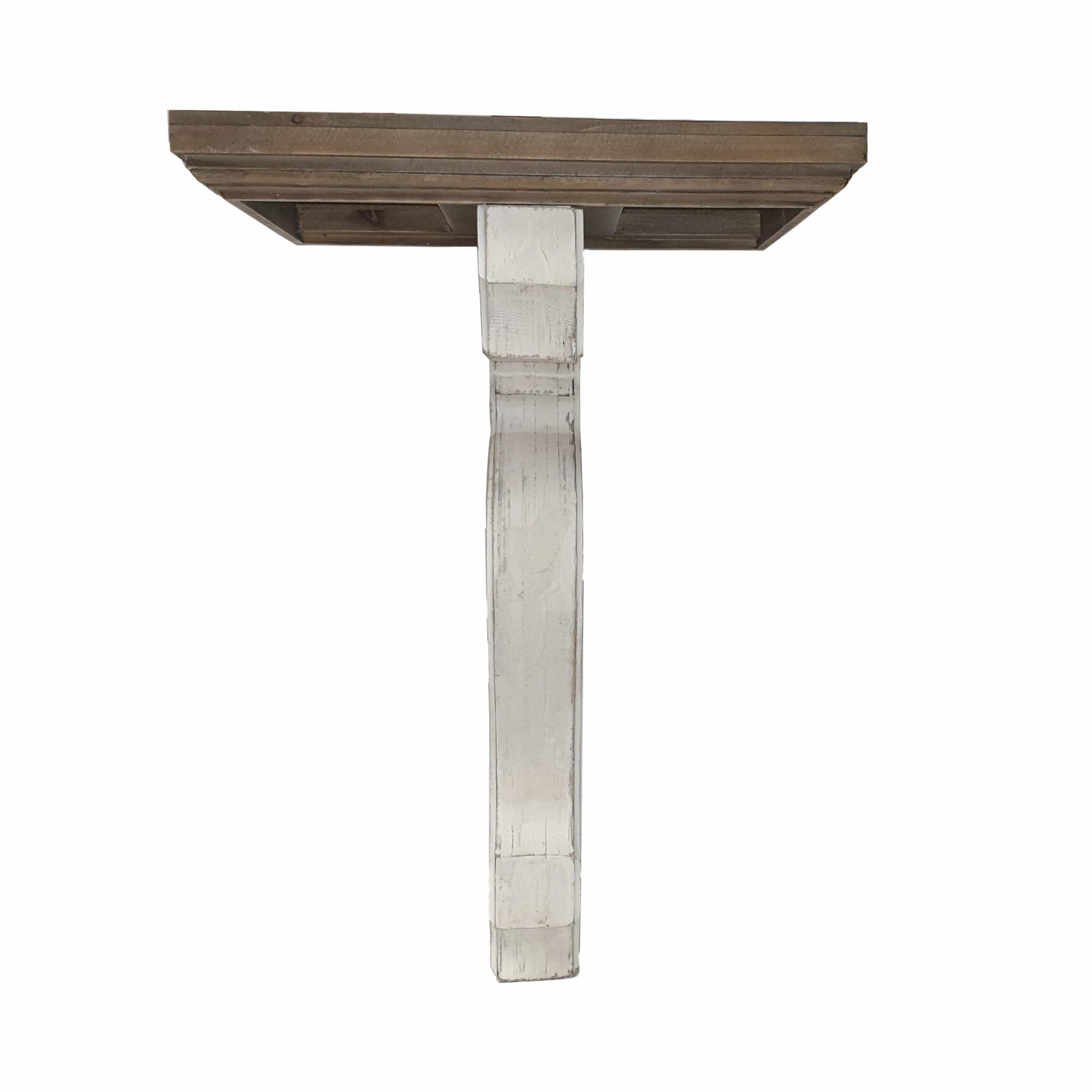 Zane Display Shelf Strong Hold in Distressed White Wood by Urban Style™